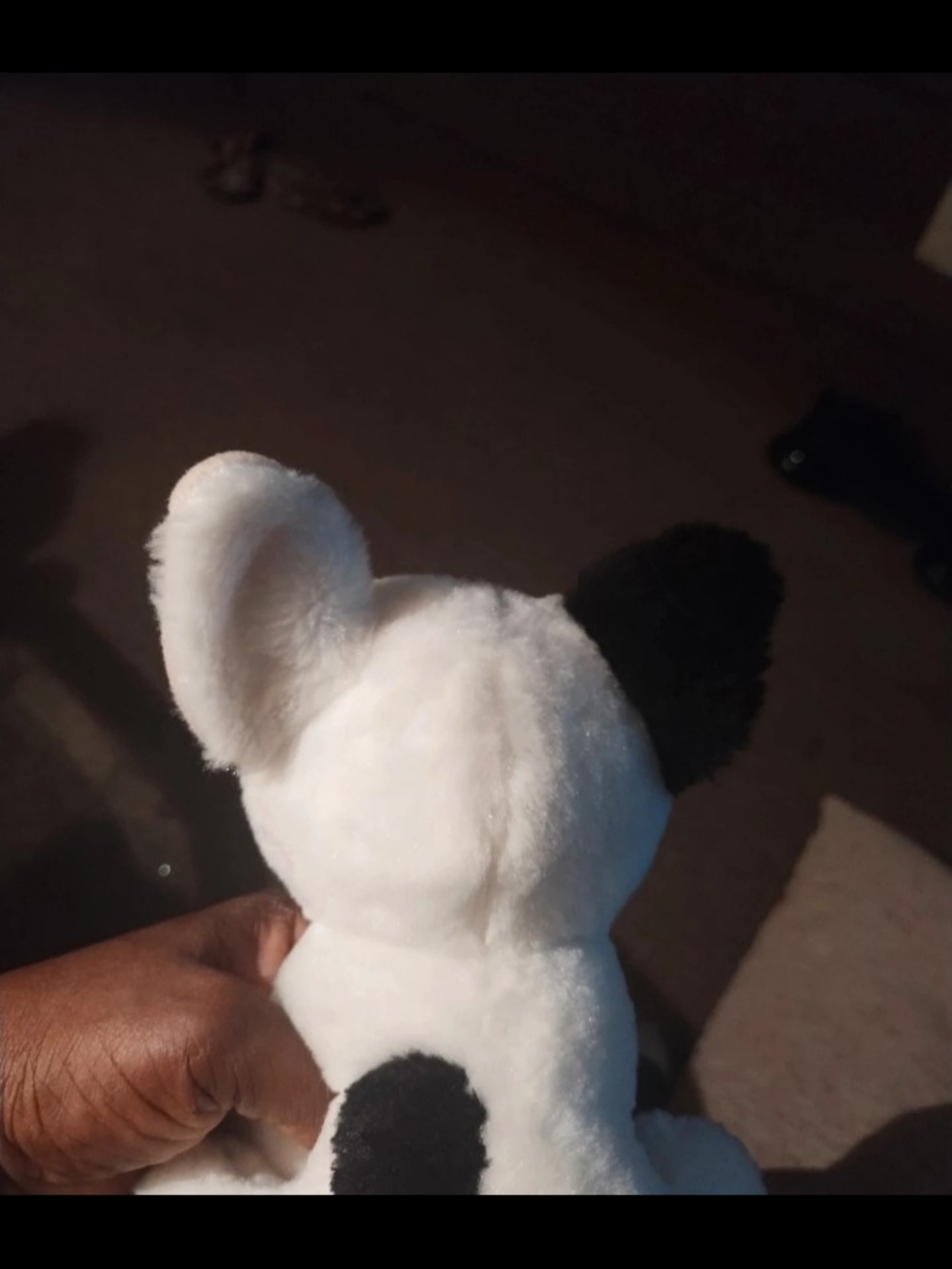 Ty White & Black Plush Dog Toy with Beige Snout - Picture 7 of 7